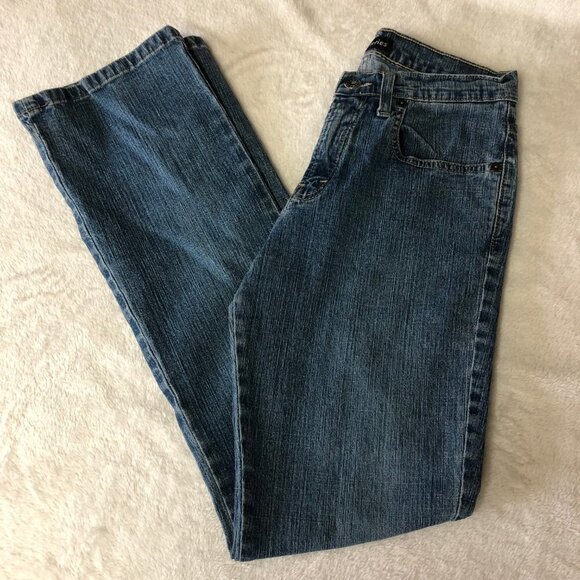 Ikeda 700 Series Denim High Rise Straight Leg Medium Wash Jeans Size 28 - Picture 1 of 12